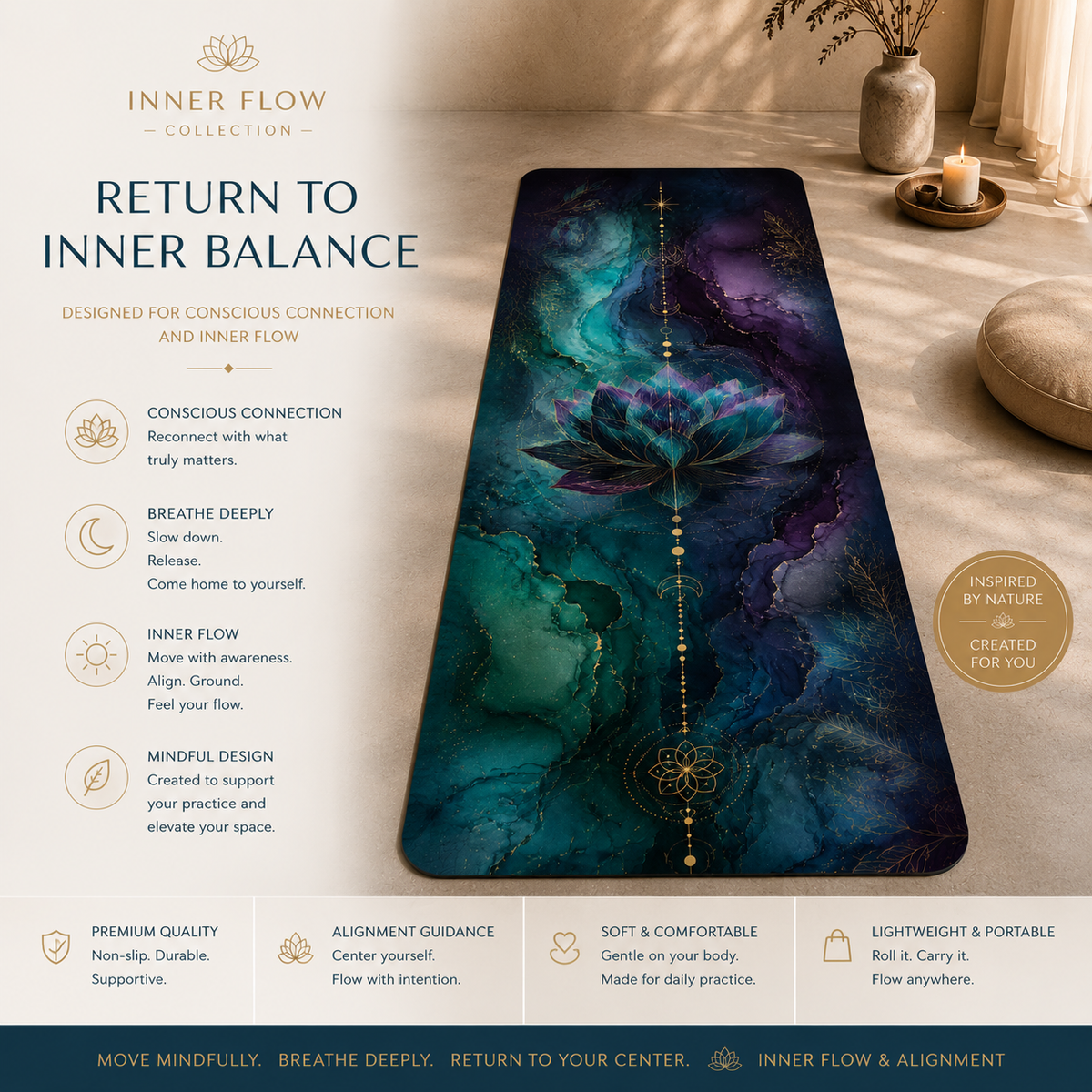 Cosmic Lotus Stargate Alignment Mat