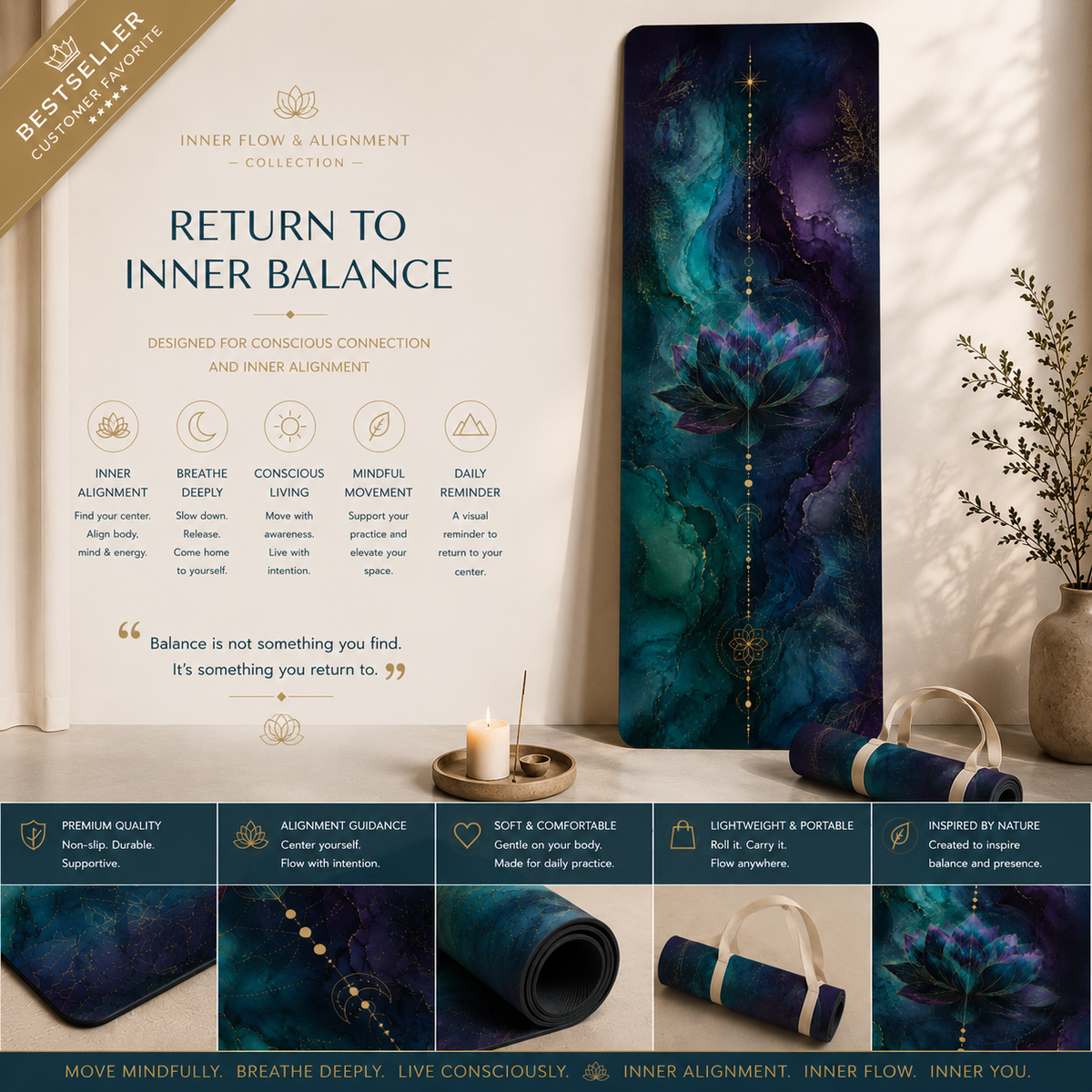 Cosmic Lotus Stargate Alignment Mat